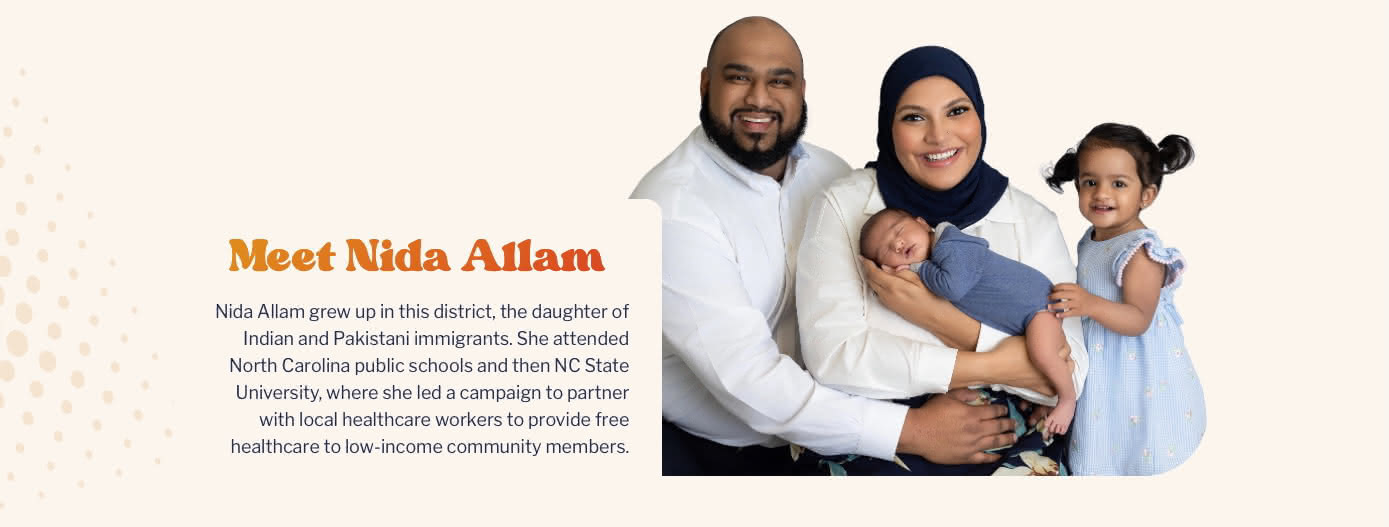 Nida Allam for Congress.